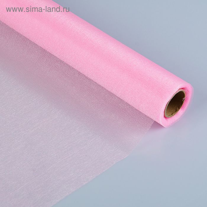 Органза для цветов "Снег", 70 см х 9 м, светло-розовая - Фото 1