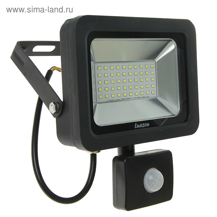 Прожектор светодиодный SMD-01, 30W, IP66, 2400Lm, 6500К, 85-220V, с датчиком движения БЕЛЫЙ - Фото 1