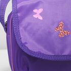 Сумка детская на молнии "Бабочки", 1 отдел, длинный ремень, цвет фиолетовый - Фото 4