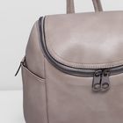 Рюкзак на молнии, 1 отдел, 3 наружных кармана, цвет серый - Фото 4