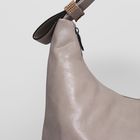 Сумка женская на молнии, отдел с перегородкой, наружный карман, цвет серый - Фото 4