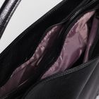 Сумка женская, 2 отдела на молнии, 2 наружных кармана, цвет чёрный - Фото 5