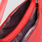Сумка женская, 2 отдела на молнии, 2 наружных кармана, цвет красный - Фото 5