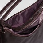 Сумка женская, 2 отдела на молнии, 2 наружных кармана, цвет коричневый - Фото 5