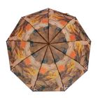 Зонт полуавтоматический "Абстракция", R=50см, цвет бежевый/коричневый/оранжевый - Фото 1