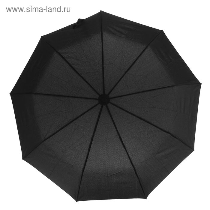 Зонт полуавтомат, R=50см, цвет чёрный - Фото 1