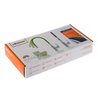 Смеситель для кухни Accoona А9890F, однорычажный, силиконовый излив, черный/хром - Фото 6