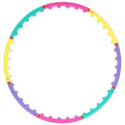 Обруч массажный. с магнитными роликами, d=98 см, толщина 2 см, 800 г, разборный, разноцветный