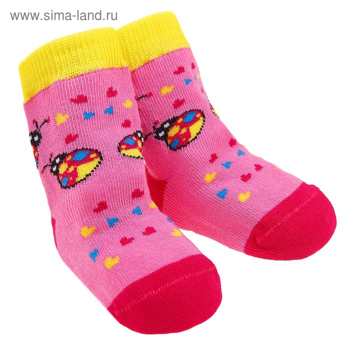 Носки детские НД1-2809, цвет розовый, р-р 11-12 - Фото 1