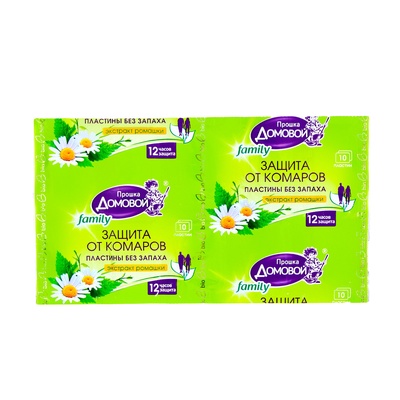 Пластины от комаров Домовой Прошка БИО Family, 10 шт.