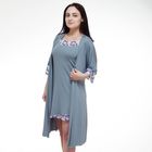 Комплект женский (сорочка, халат) 027К цвет серый, р-р 44 вискоза - Фото 2