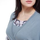 Комплект женский (сорочка, халат) 027К цвет серый, р-р 44 вискоза - Фото 3