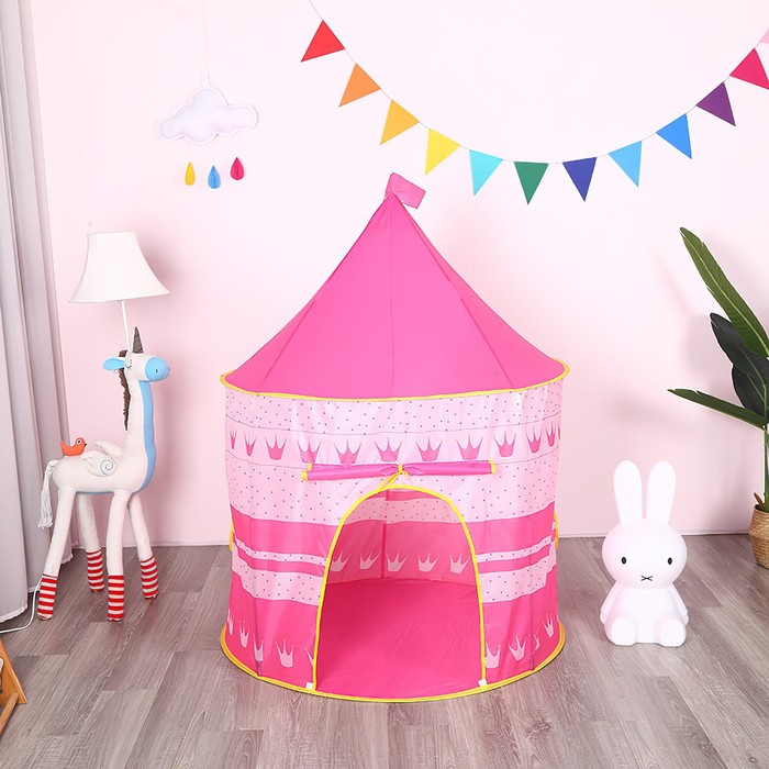 Палатка детская игровая «Шатёр», розового цвета - фото 1905309903