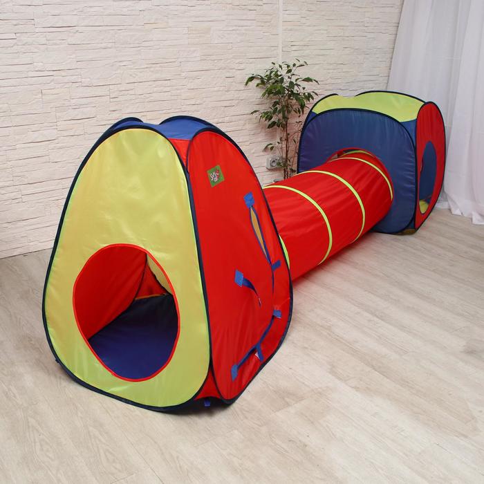 Игровая палатка «Цветные фигуры» с туннелем, МИКС - фото 1892065665