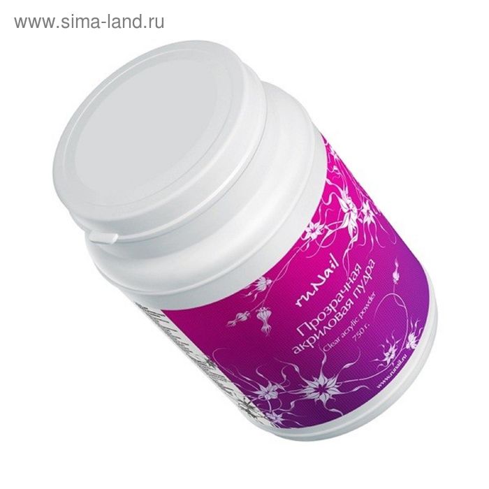 Акриловая пудра RuNail, цвет ярко-белая, 750 г - Фото 1