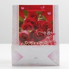 Пакет подарочный "Розы", 18 х 8,5 х 23 см - Фото 2
