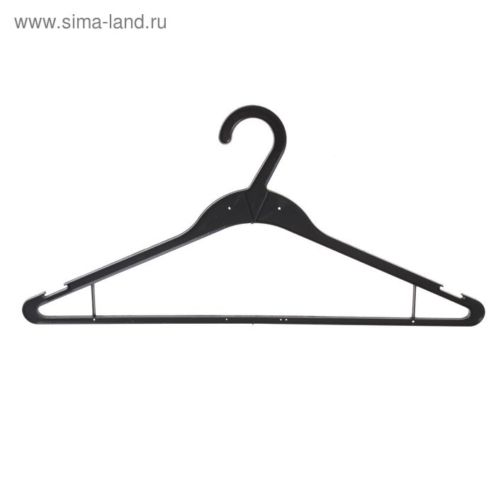 Вешалка для одежды L=37.5, (фасовка 10 шт), цвет чёрный - Фото 1