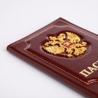 Обложка для паспорта, цвет бордовый - фото 8315912