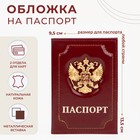 Обложка для паспорта, цвет красный - фото 3659846