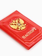 Обложка для паспорта, гладкая, с объёмным гербом, красная - Фото 3