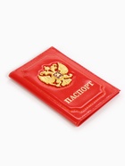 Обложка для паспорта, гладкая, с объёмным гербом, красная - Фото 4