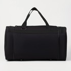 Сумка спортивная, 3 отдела на молниях, 2 наружных кармана, длинный ремень, цвет чёрный - Фото 2