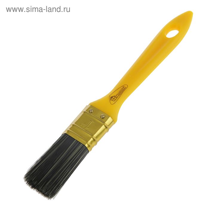Кисть плоская Hobbi Стандарт-универсал, 25 мм, ручка пластик, искусственная щетина - Фото 1