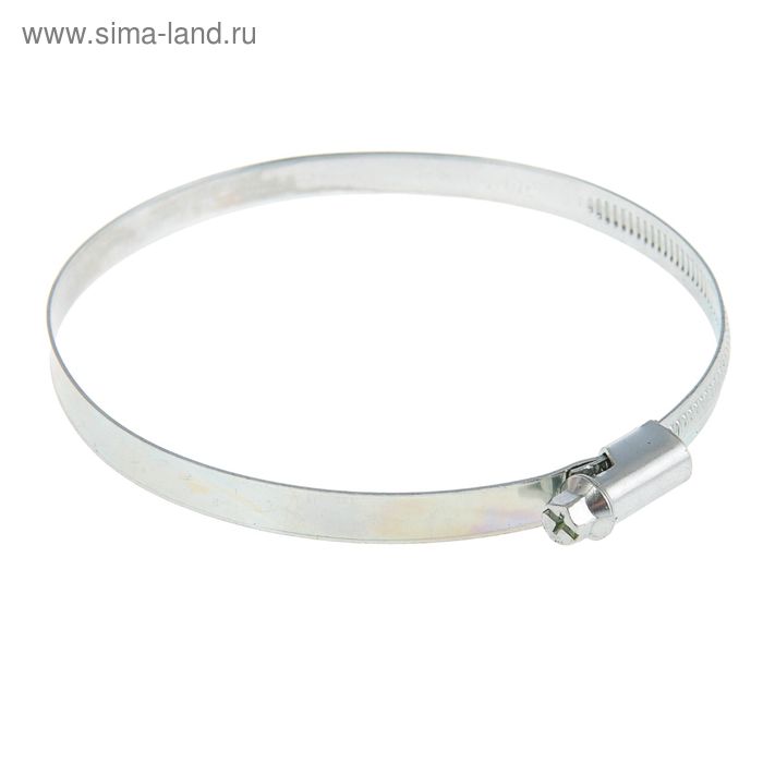Хомут червячный, диаметр 87-112 мм, оцинкованный - Фото 1