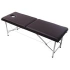 Кушетка массажная L=180, складная 90*60*15, с ручкой для переноса, цвет коричневый, до 200 кг - Фото 2