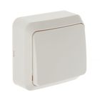 Выключатель Smartbuy «Юпитер», 10 А, 1 клавиша, наружный, белый - Фото 1
