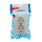Розетка Smartbuy "Марс", 16 А, двухместная, скрытая, с з/к, белая - Фото 3