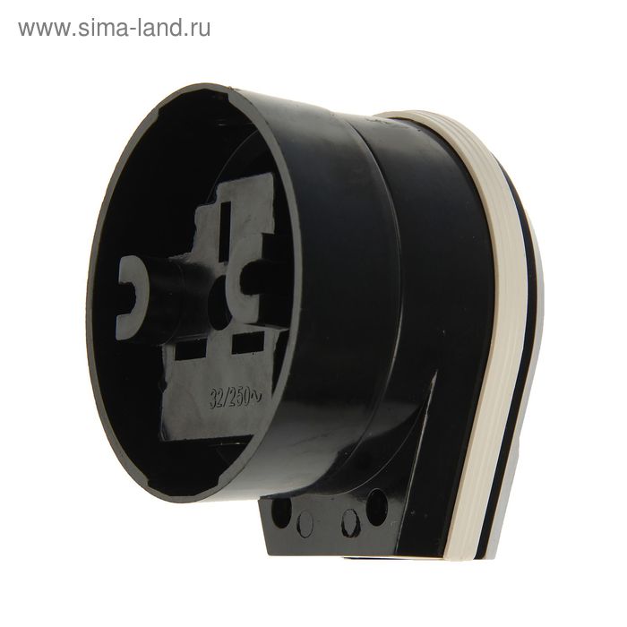 Разъём для плиты Smartbuy РШ-ВШ, 2P+PE, ОУ, 32 А, 250 В, карболит, чёрный