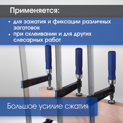 Струбцина F-образная ТУНДРА, 800×120×880 мм
