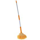 Швабра для мытья пола с отжимом Доляна, насадка из микрофибры 70 гр, телескопическая окрашенная ручка 120 см - Фото 1