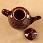 Чайник Риштанская Керамика "Узоры", 1000 мл, коричневый - Фото 3