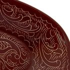 Селёдочница Риштанская Керамика "Узоры", 24 см, коричневая - Фото 3