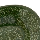 Селёдочница Риштанская Керамика "Узоры", 24 см, зелёная - Фото 3