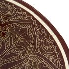Тарелка Риштанская Керамика "Узоры", коричневая, глубокая, 20 см - Фото 3