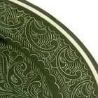 Тарелка глубокая Риштанская Керамика «Узоры», d=20 см, зелёная - Фото 3