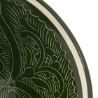 Пиала Риштанская Керамика "Узоры", 11 см, большая, зелёная - Фото 7