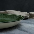 Ляган круглый, 36 см, риштанские узоры, зелёный - Фото 3
