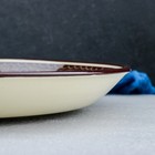 Ляган круглый, 36 см, риштанские узоры, коричневый - фото 24227544