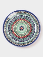 Ляган круглый «Риштан», 36 см, сине-красный орнамент - Фото 1