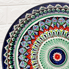 Ляган круглый «Риштан», 36 см, сине-красный орнамент - Фото 4