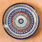 Ляган круглый «Риштан», 36 см, сине-красный орнамент - Фото 5