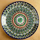 Ляган Риштанская Керамика "Узоры", 36 см, синий - фото 20708605