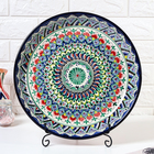 Ляган узбекский Риштанская керамика «Узоры», для плова, d=36 см, синий - Фото 2