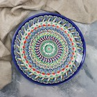 Ляган узбекский Риштанская керамика «Узоры», для плова, d=36 см, синий - Фото 5