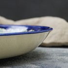 Ляган узбекский Риштанская керамика «Узоры», для плова, d=36 см, синий - Фото 6