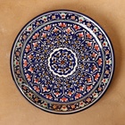 Ляган узбекский Риштанская Керамика «Цветы», d=36 см, синий - Фото 4
